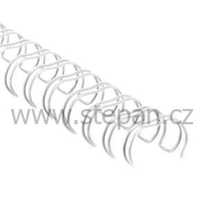 Kovové vázací hřbety Drátěné hřbety 1/4" / 3:1 / 6,4 mm - bílé