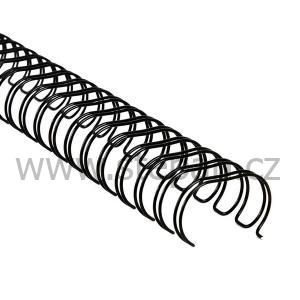 Kovové vázací hřbety Drátěné hřbety 1/4" / 3:1 / 6,4 mm - černé