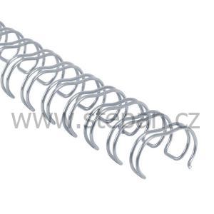 Kovové vázací hřbety Drátěné hřbety 3/8" / 3:1 / 9,5 mm - stříbrné