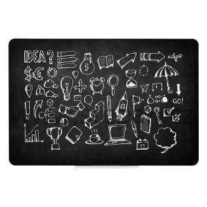 Magnetické tabule Černá bezrámová magnetická tabule na křídy - Qboard 117 x 87 cm