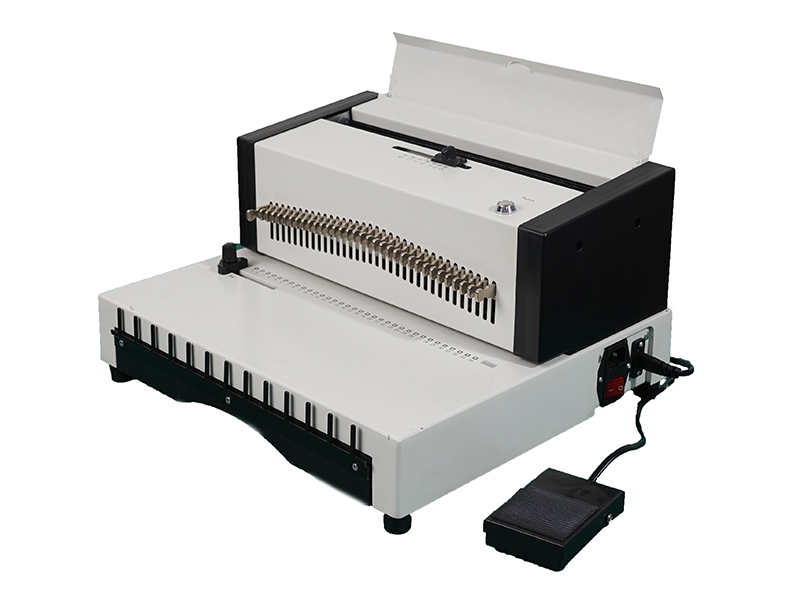 Vazač do kovových hřbetů Elektrický  WE25A na drátěnou vazbu 3:1