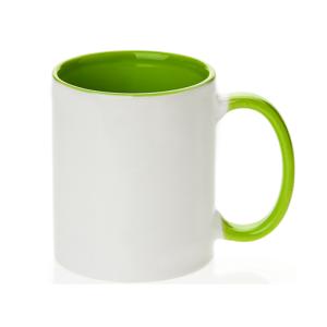 Transferové fólie Hrnek bílý - vnitřek a ucho světle zelené